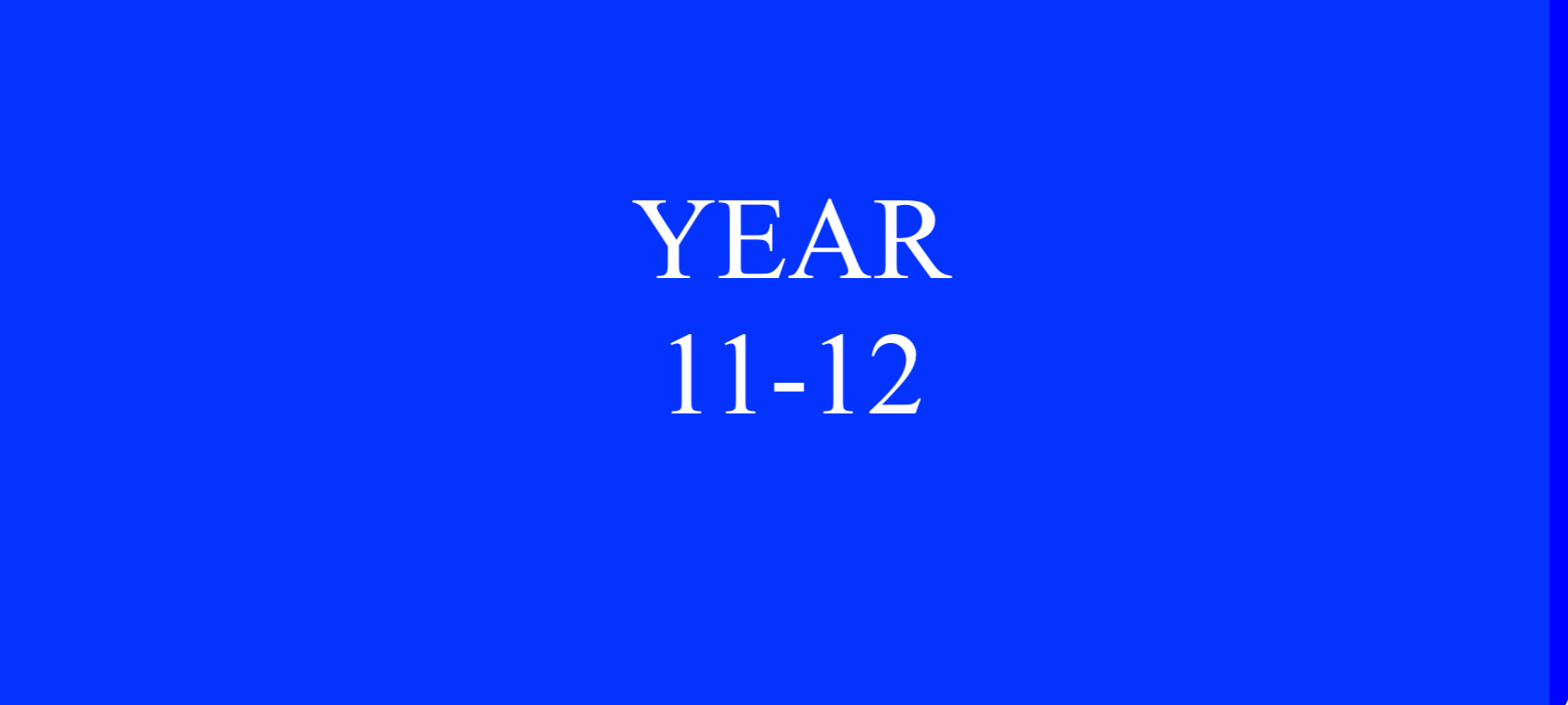Year 11-12 2021